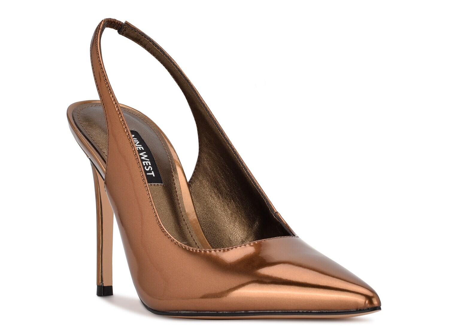 Туфли Nine West с перьями, бронза