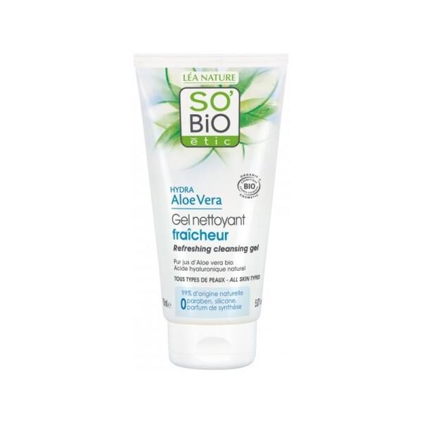 

Освежающий очищающий гель для всех типов кожи, 150 мл So'Bio Etic Aloe vera