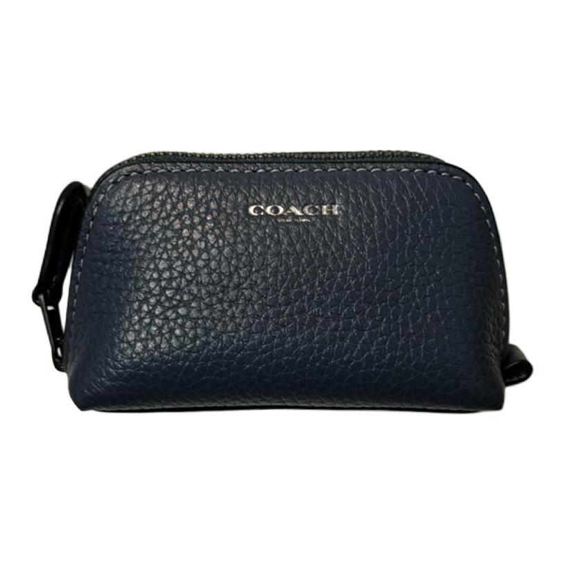 

Мини-косметичка из галеречной кожи для женщин COACH, синий, Голубой, Мини-косметичка из галеречной кожи для женщин COACH, синий