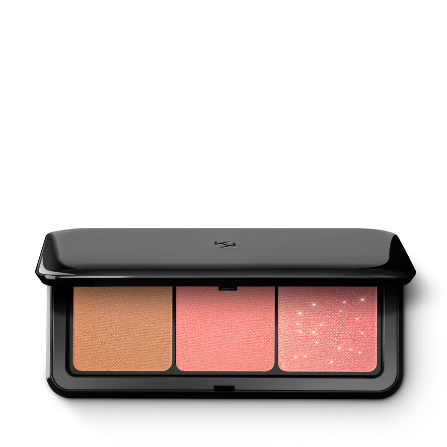 

Палитра для лица Multi Finish Trio Blush & Bronzer Palette с 1 бронзером и 2 румянами с матовым и металлическим финишем 01 Coral 7 г KIKO Milano