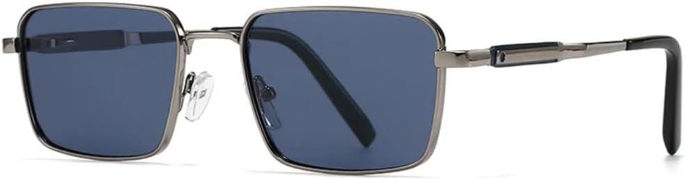 

Солнцезащитные очки с защитой UV400 | Металлические петли, маленькая оправа, цветные линзы | Для женщин и мужчин, для занятий спортом на открытом воздухе и вождения DSVIGF, Blue