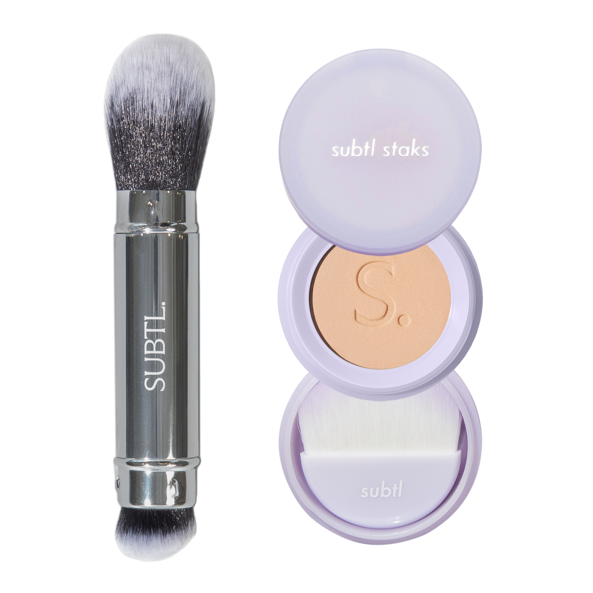 

BB-пудра + двусторонняя кисть для лица SUBTL. Beauty, Fair 3N (Perfect for fair skin tones with neutral undertones)