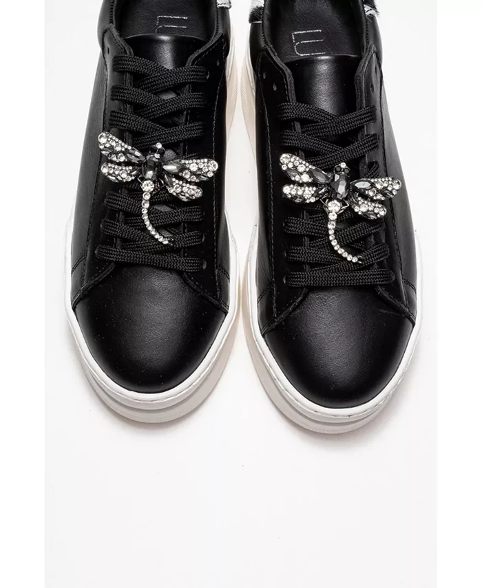 Лакированные кожаные кроссовки с пряжкой Laren (женские) Forever & Always Shoes, черный — фото 3