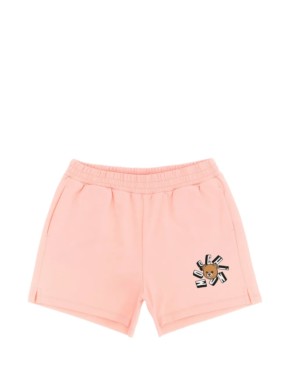 

Шорты с принтом медвежонка Moschino Kids, розовый