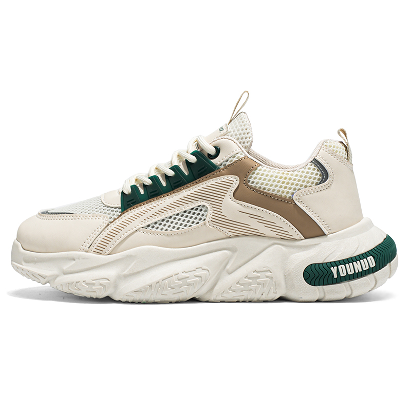 

Детская повседневная обувь для начальной школы Cotton Gene, бежевый/зеленый