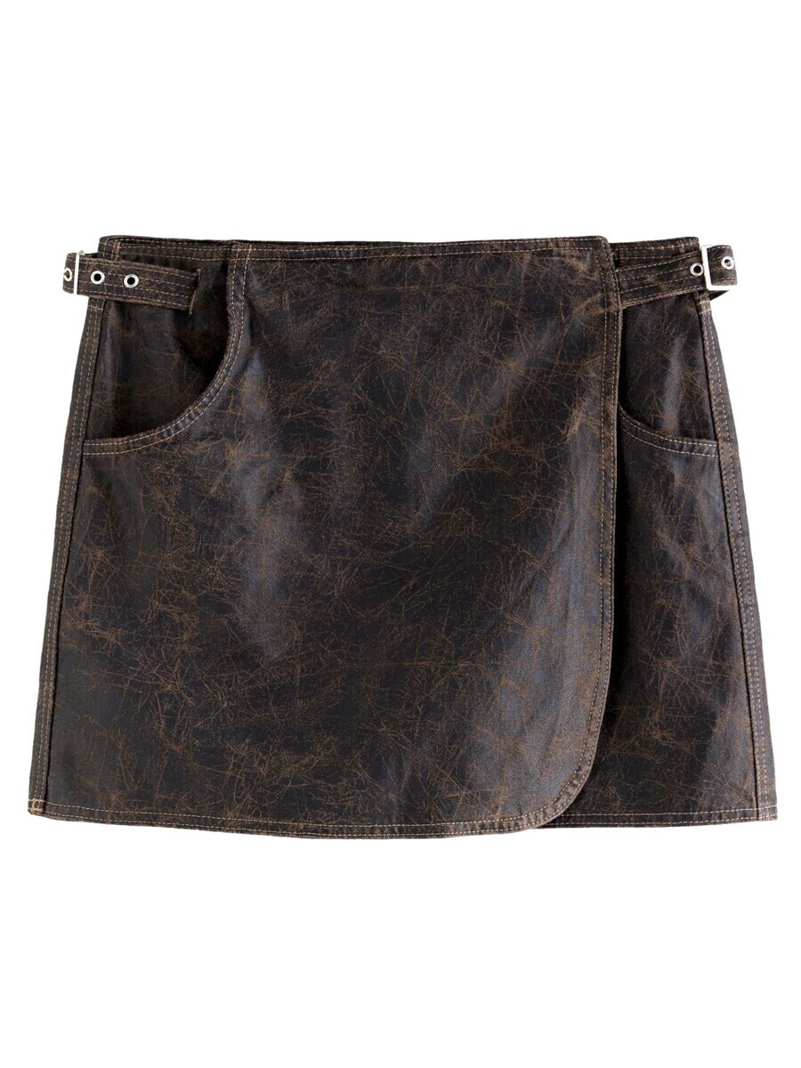 

Кожаная юбка Next Skirt, коричневый
