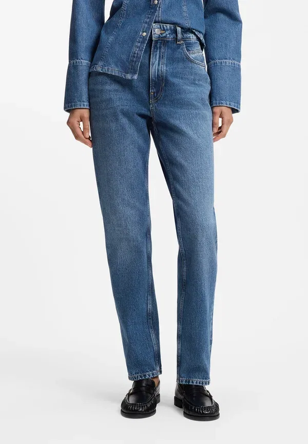 Джинсы Boss C_Ada slim hr 2.0 straight leg jeans, темно-синий