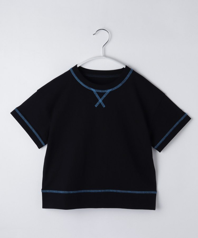 Футболка с пришитой вставкой, подобранной по цвету THE SHOP TK, Black (019)