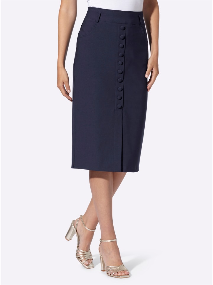 

юбка-карандаш темно-синего цвета Heine