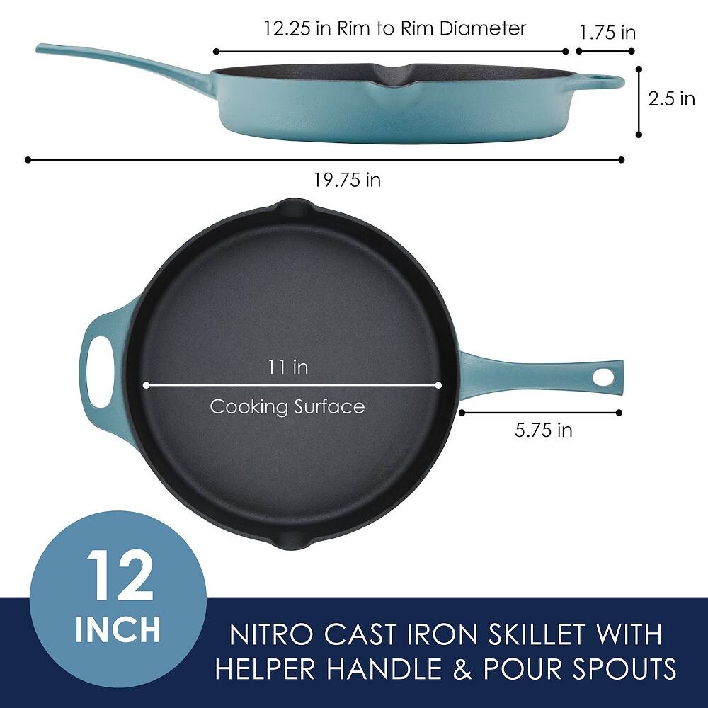 

Рэйчел Рэй NITRO 12 на чугунной сковороде Rachael Ray, красный
