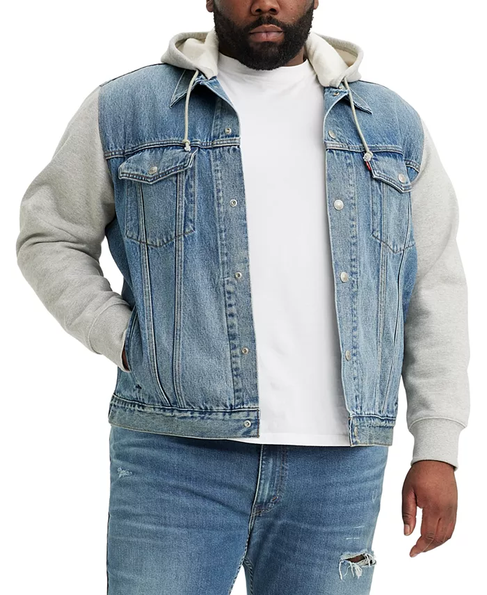 

Levi’s Мужская утепленная куртка-пуловер с капюшоном Relaxed-Fit Big & Tall Levi's, синий