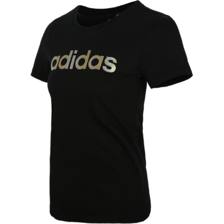 Футболка Adidas женская черная — фото 4