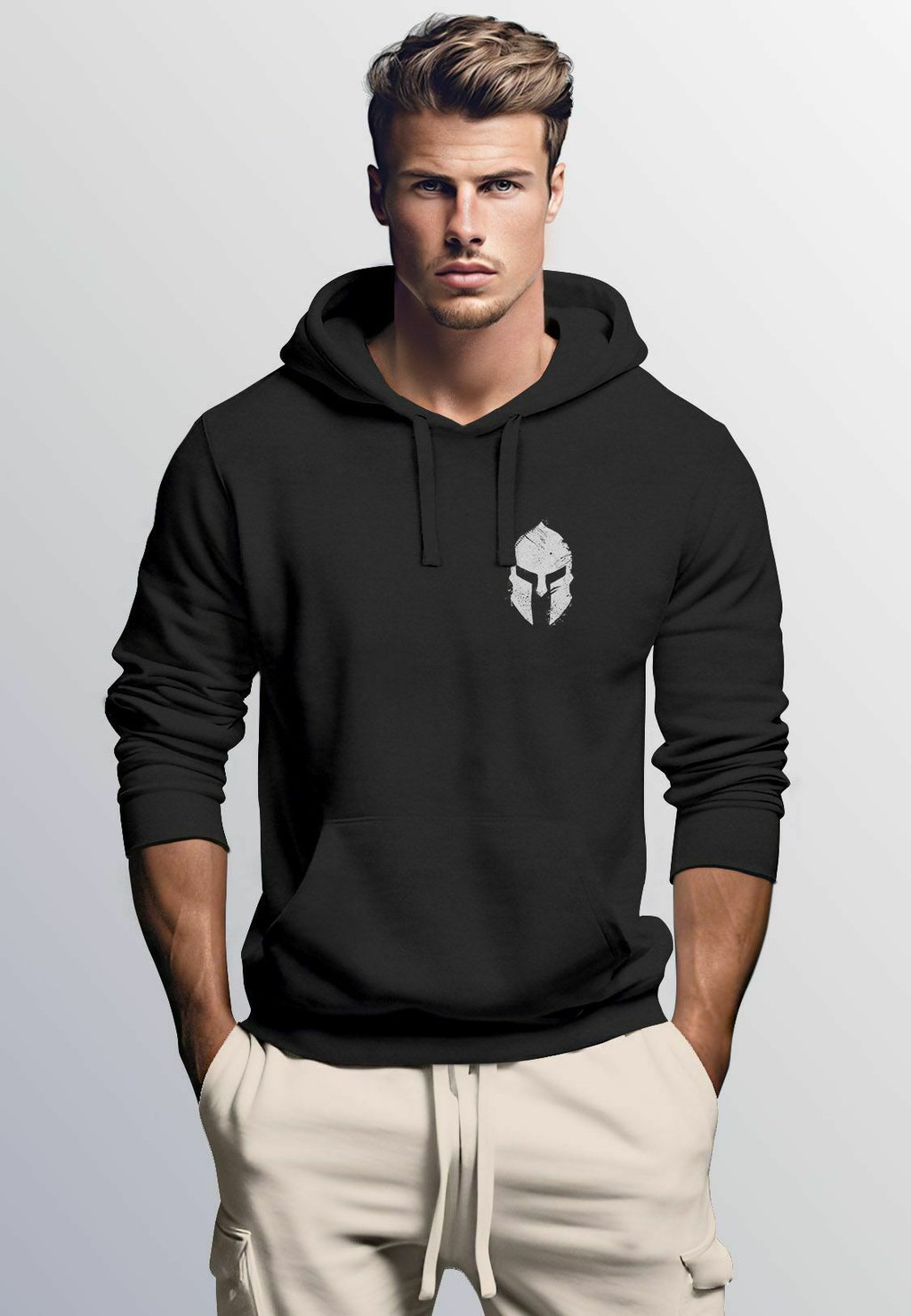 

Толстовка LOGO SPARTA SPARTANER GLADIATOR KRIEGER WARRIOR FASHION STREETSTYLE Neverless, цвет schwarz weiss