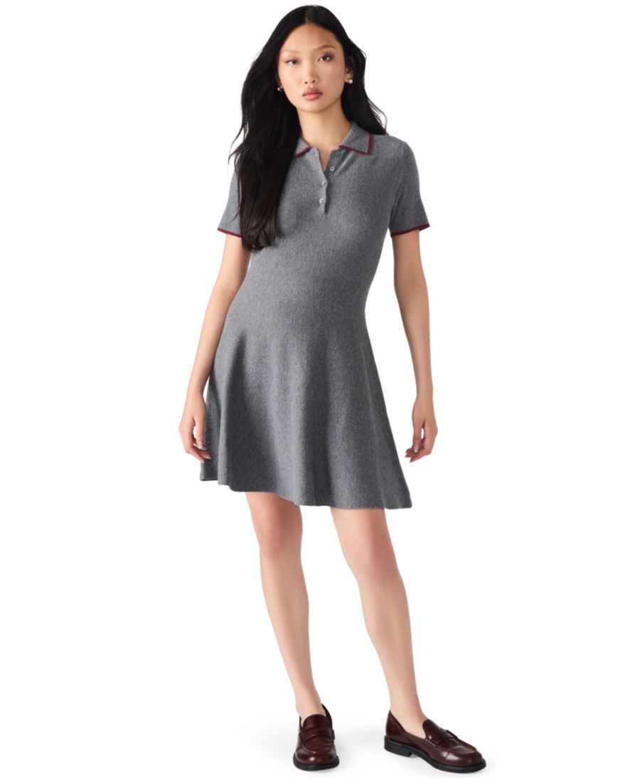 

Женское платье-свитер Kristin с короткими рукавами Steve Madden, Charcoal Gray