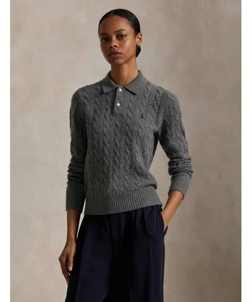 

Шерстяной свитер Slim fit Polo Ralph Lauren, серый