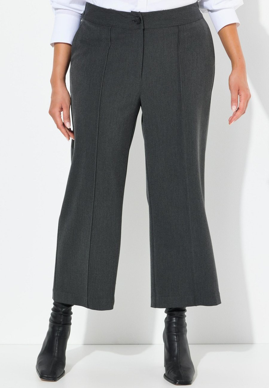 

Брюки Ulla Popken COMFORT WAIST CULOTTES, Charcoal Gray Melange/Mottled Grey