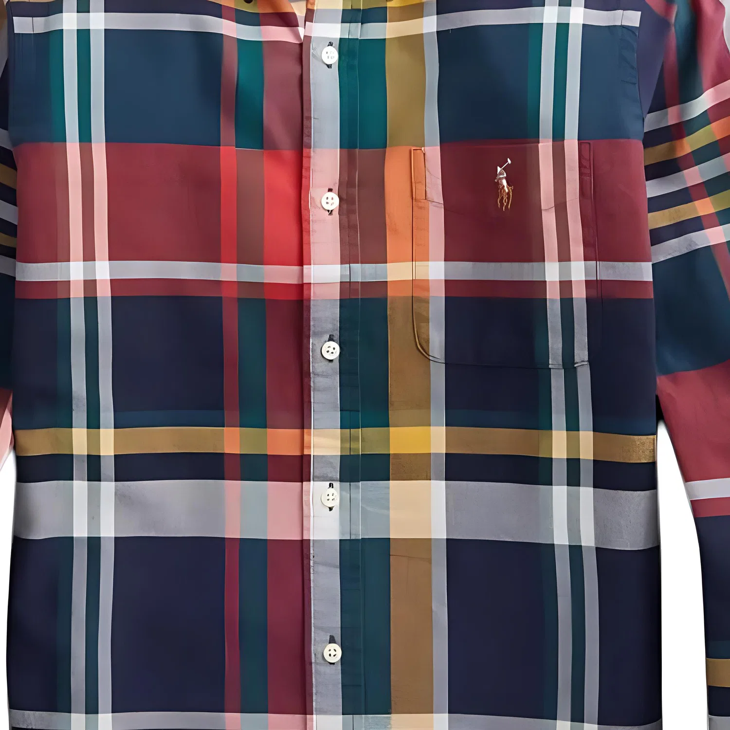 Рубашка мужская SS23 Multicolor Polo Ralph Lauren — фото 4