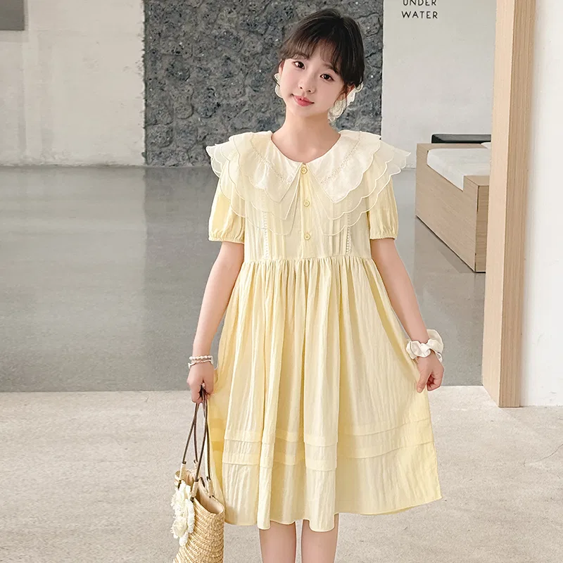 Платье детское с отложным воротником, средней длины Disney, Light Yellow — фото 4
