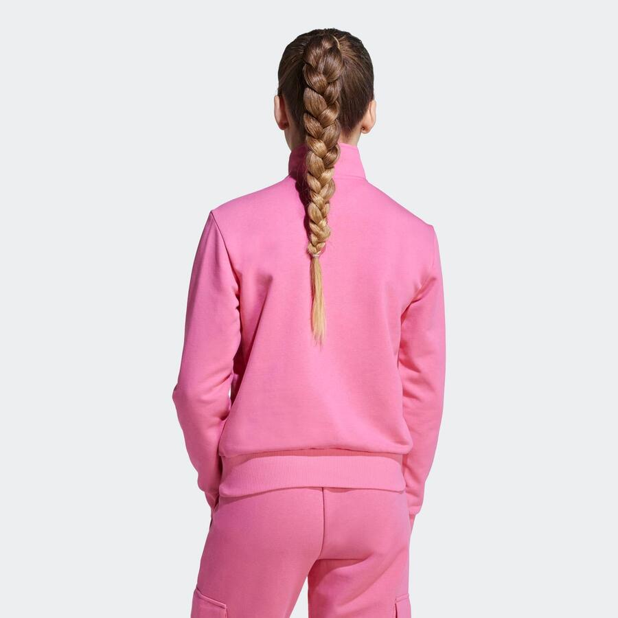 Детская толстовка ADIDAS с короткой молнией - розовая — фото 3