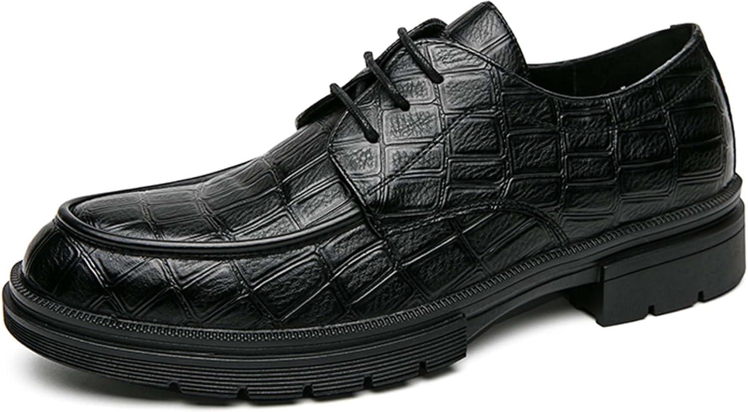 

Мужские классические оксфорды с шнуровкой, винтажный заостренный носок, деловые, повседневные офисные кожаные туфли, противоскользящие, для работы, свадьбы, вечеринки, деловые туфли дерби, черные, коричневые Generic