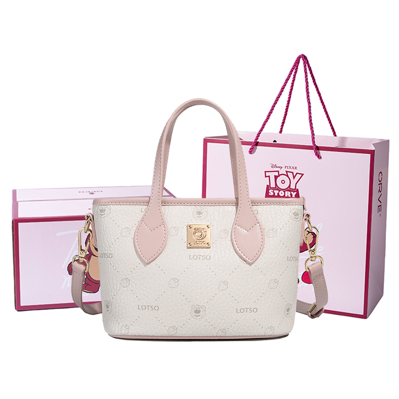 

Disney Сумка через плечо из ткани серии Strawberry Bear, Cream White[Lotso Box+Shopping Bag]