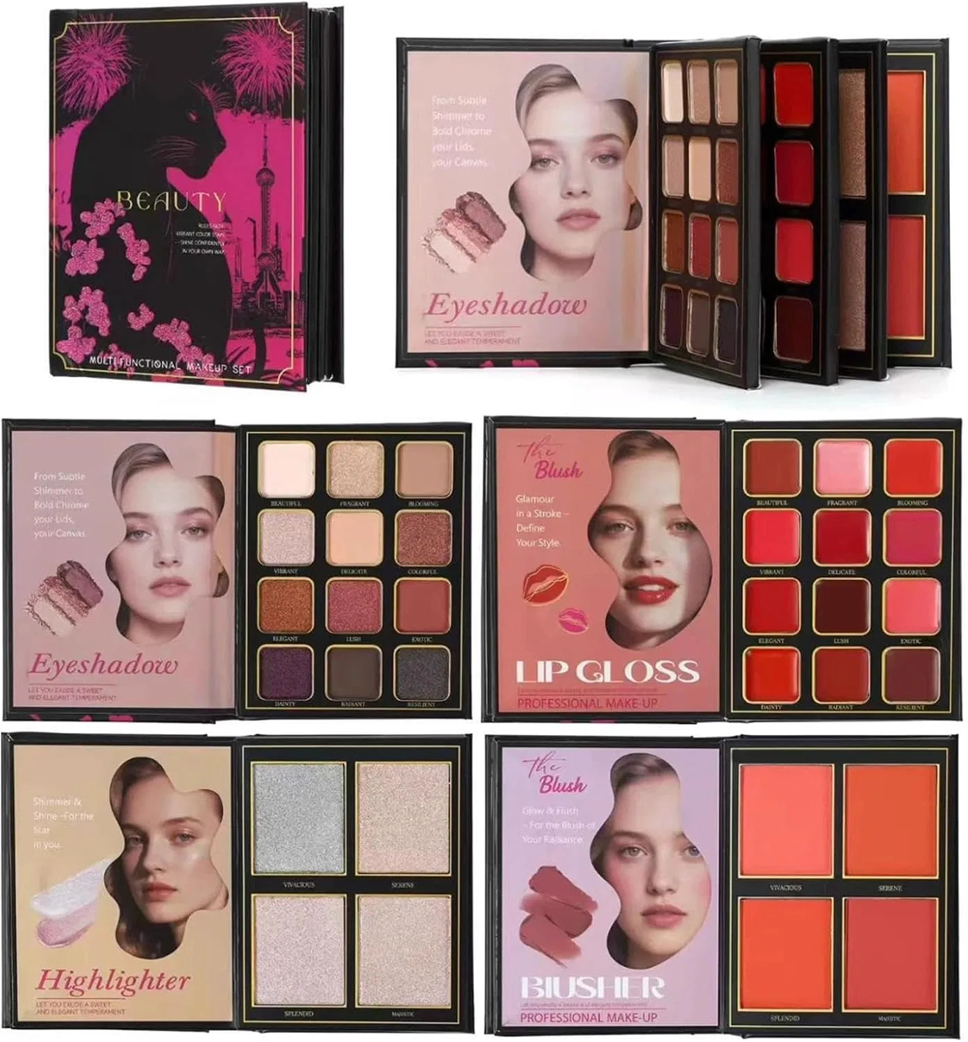 Палитра теней для век 4-слойная Colorful Makeup Palette