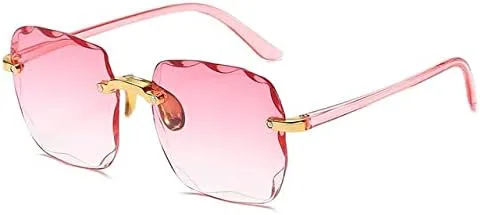 

Солнцезащитные очки без оправы с металлическими шарнирами для женщин, ретро-очки с градиентным переходом цвета, защита от ультрафиолета UV400 MTZJH, 029c6