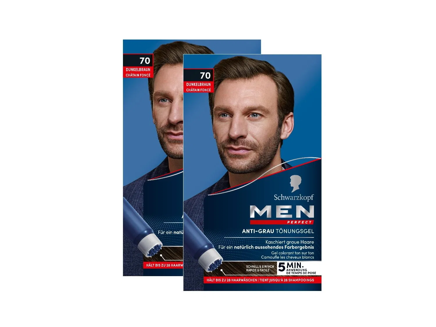 Мужской гель-краска для волос Anti-Grey Tint Gel 70 Dark Brown от Men Perfect Men Perfect