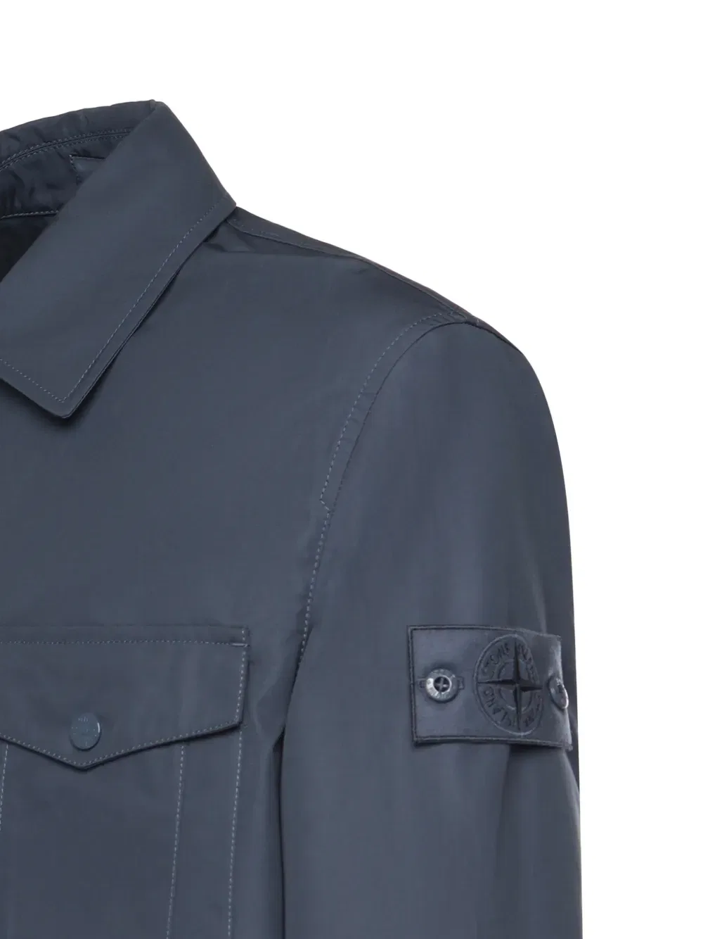 Рубашка-куртка с накладными карманами Stone Island, синий — фото 3