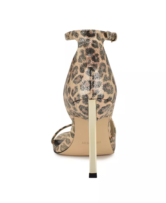 Женские асимметричные босоножки Shimmy на высоком каблуке-стилете Nine West, золотой — фото 3