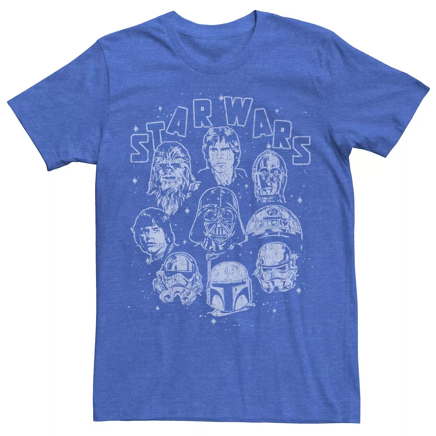 

Мужская футболка с плавающей головкой и круглым вырезом Star Wars