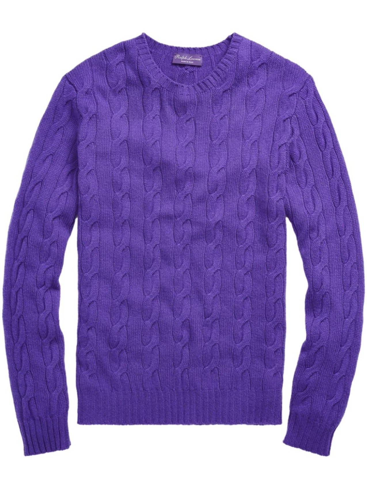 

Кашемировый свитер с косами Ralph Lauren Purple Label, фиолетовый