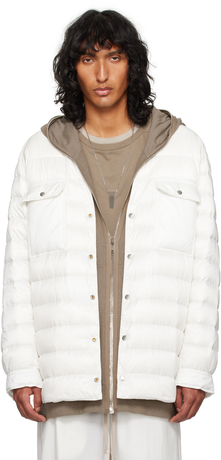 

Куртка-внешняя рубашка Moncler + Off-White Rick Owens, Milk, Белый, Куртка-внешняя рубашка Moncler + Off-White Rick Owens, Milk