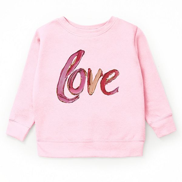 

Графический свитшот Love cursive paint The Juniper Shop, Pink