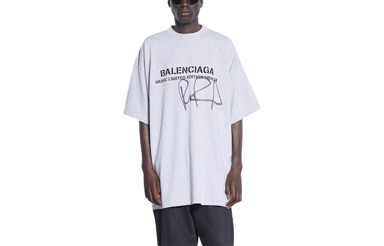 

Футболка Balenciaga оверсайз, серый