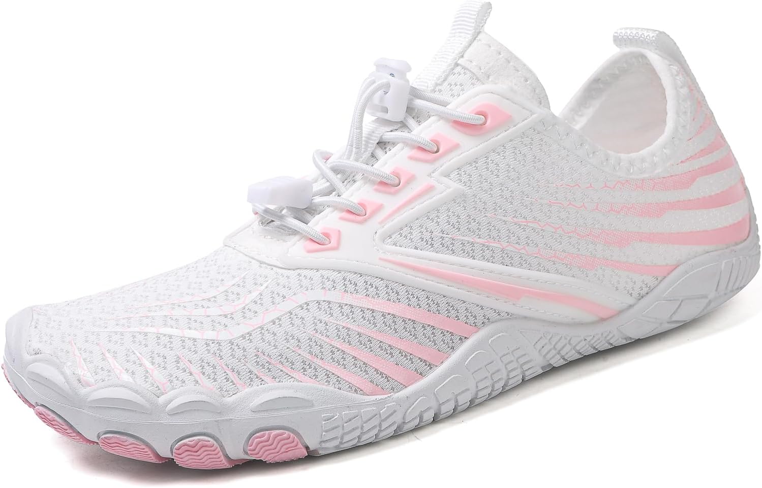 

Кроссовки для походов для женщин и мужчин, здоровые и противоскользящие, с широкой носочной частью, водные, легкие, дышащие, обувь для прогулок, пляжа, бассейна, аква, плавания, серфинга и походов Movnebyro, розовый