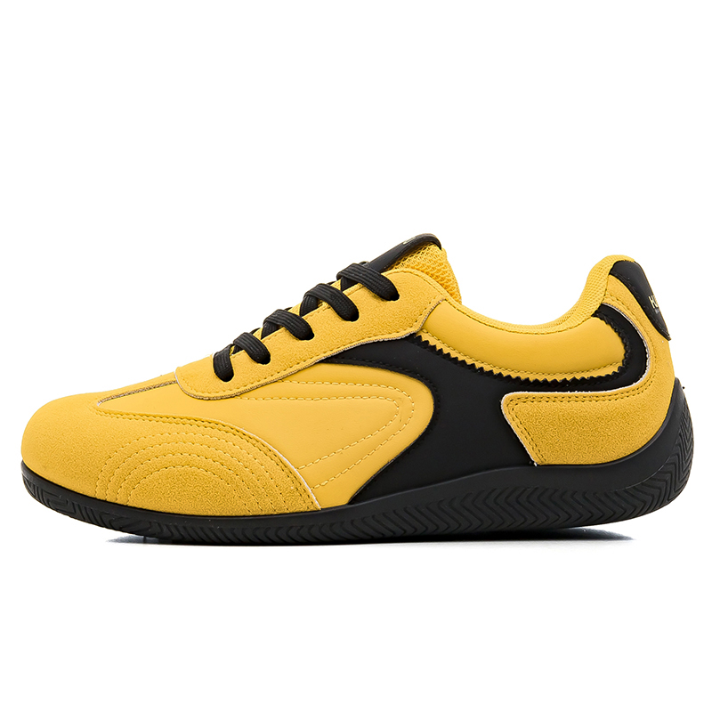 

HUANQIU Мужские низкие повседневные кроссовки Yellow, устойчивые к истиранию, легкие и дышащие