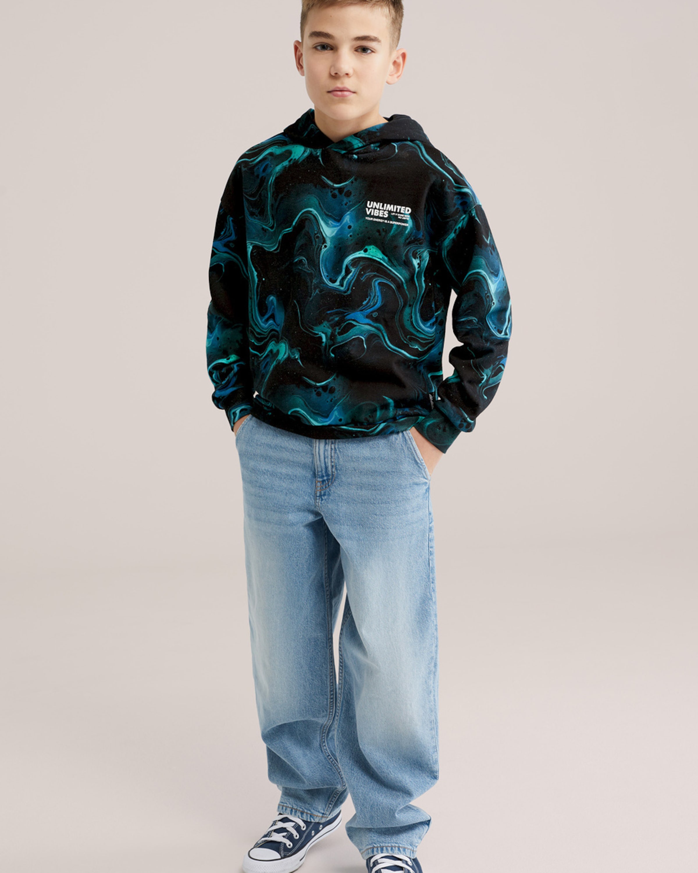 WE Fashion Толстовка в цвете Mint, Dark Green — фото 4
