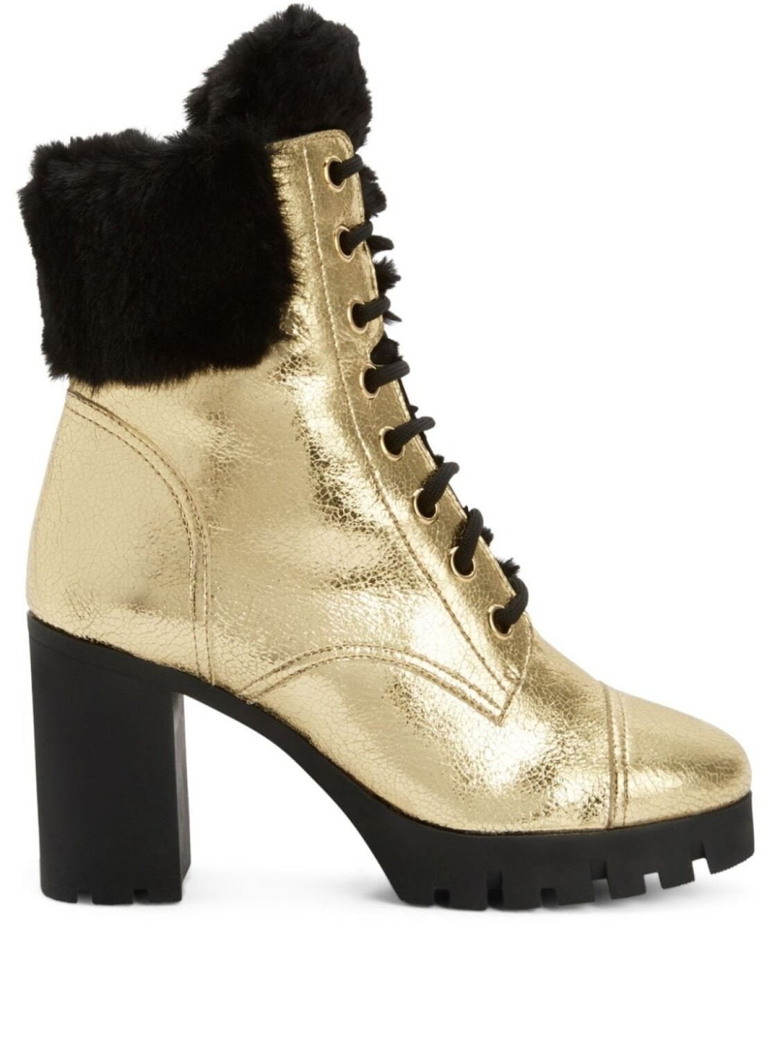 Giuseppe Zanotti ботильоны Moyra 90 с эффектом металлик, золотой