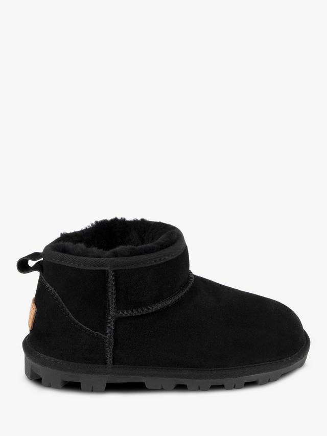 Грейсовые замшевые тапочки-ботфорты Just Sheepskin, Black