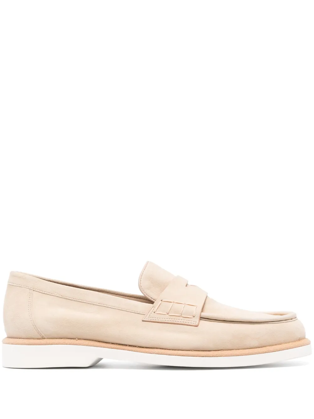 Лоферы с миндалевидным носком Santoni, нейтральный