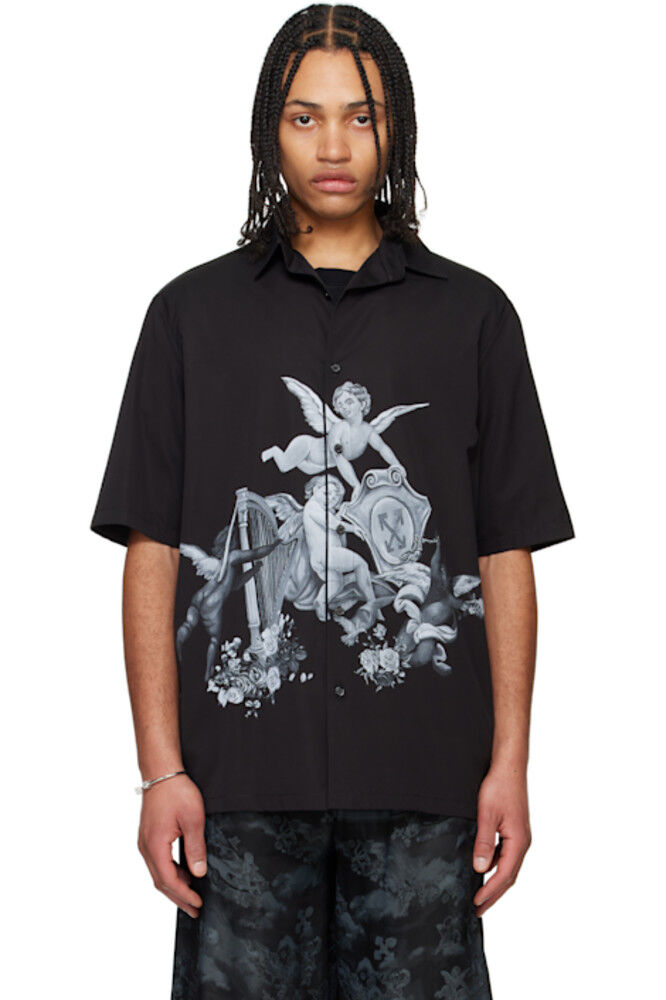 

Черная рубашка для боулинга Putti Poplin Off-White