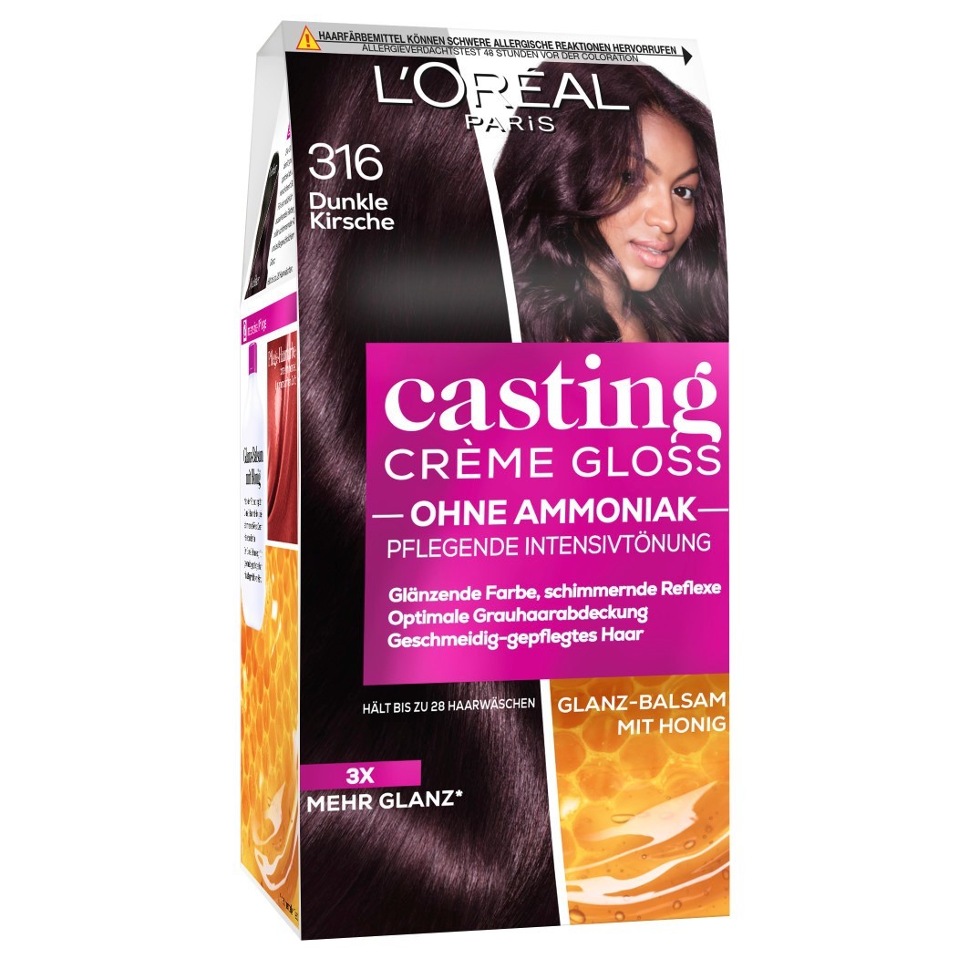 

Краска для волос casting crème gloss pflegend Loreal Paris, nr. 316 - dunkle kirsche, количество 1 шт.