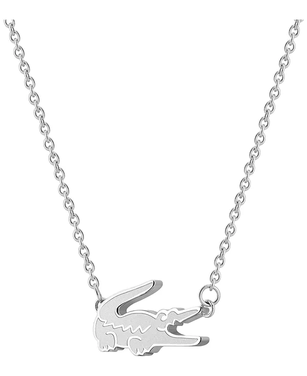 

Ожерелье из нержавеющей стали с крокодилом Lacoste, silver