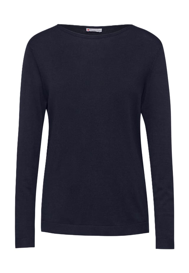 

Свитер с вырезом-лодочкой Street One, синий