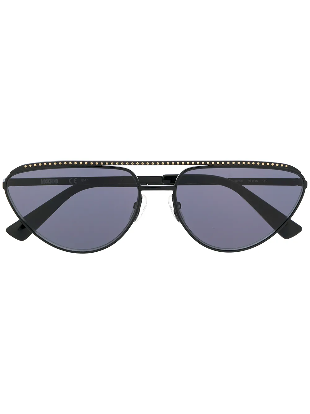 

Солнцезащитные очки в оправе 'кошачий глаз' Moschino Eyewear, черный
