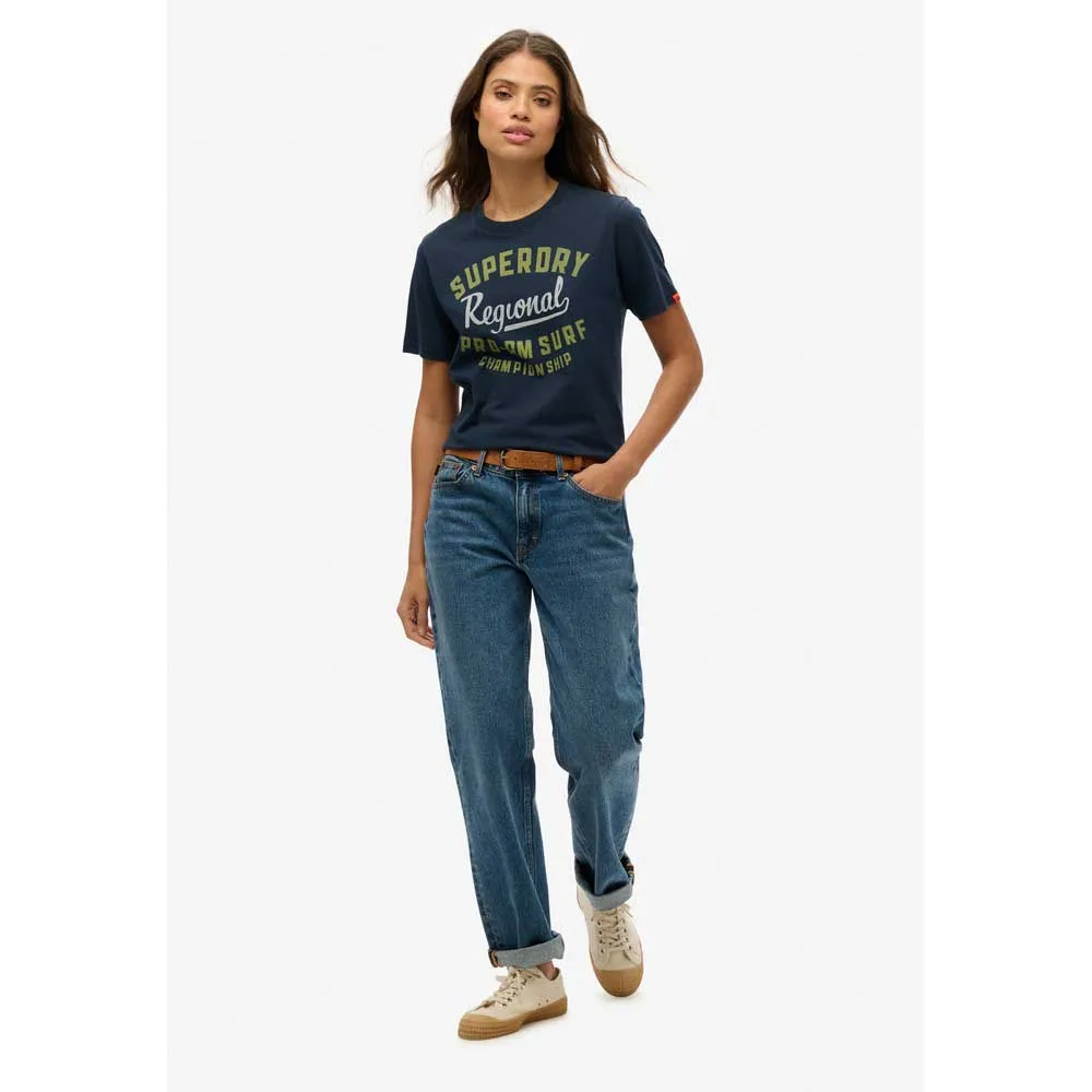 Футболка с коротким рукавом Superdry Lo-Fi Outdoor Relaxed, синий — фото 4