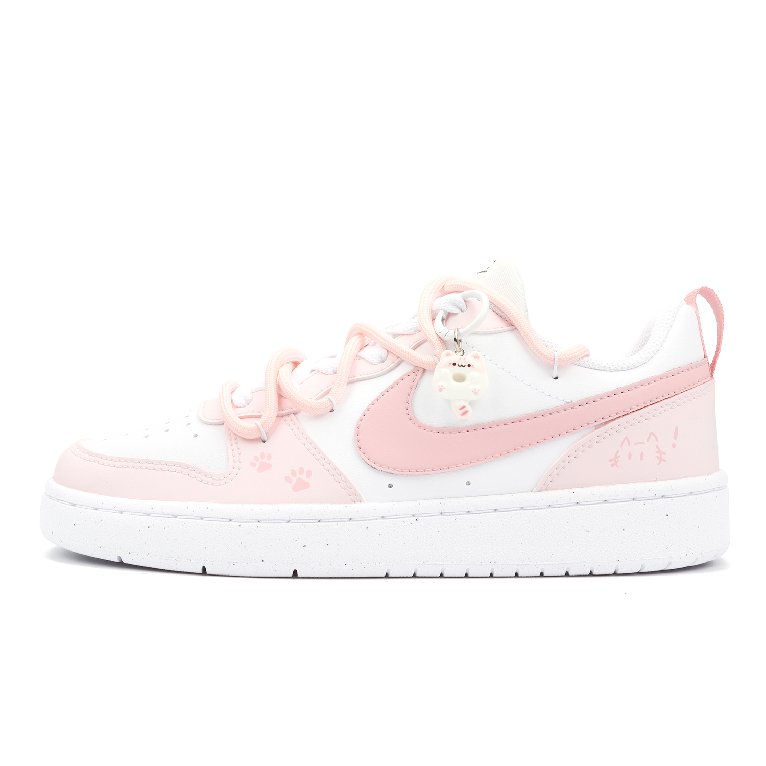 

Nike Court Borough Kitten Gummies кеды для скейтборда с амортизацией, износостойкие, низкие, розовые, детские