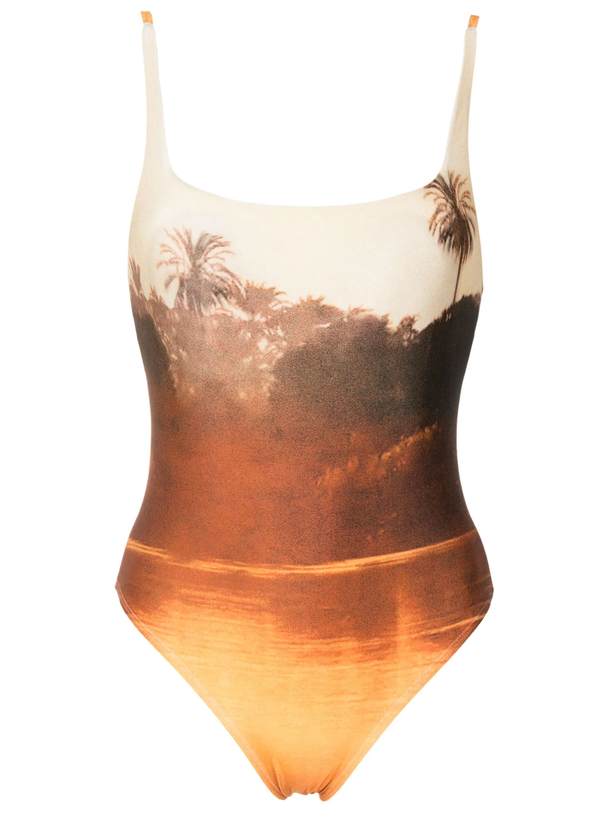 

Купальник с графичным принтом Lenny Niemeyer, коричневый