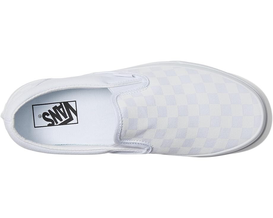 Кроссовки Vans Classic Slip-On, цвет (Checkerboard) True White/True White — фото 2